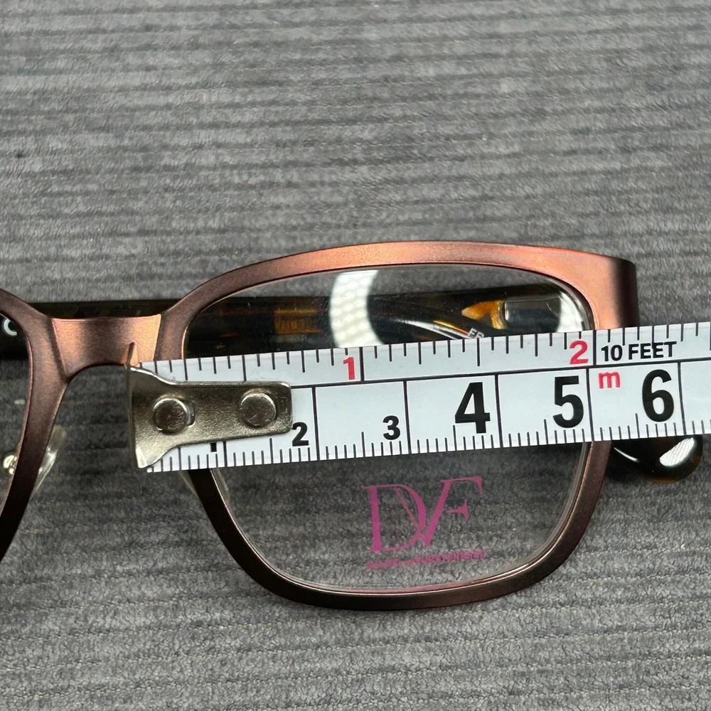 Diane von Furstenberg DVF8051 210 Burgundy Tortoise Y2k Eyeglasses 49-16-135